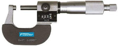 Fowler - 3 to 4" Range, 0.0001" Graduation, Mechanical Outside Micrometer - Ratchet Stop Thimble, Accurate to 0.00016", Digital Counter - Benchmark Tooling