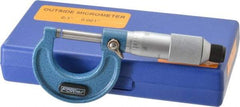 Fowler - 0 to 1" Range, 0.001" Graduation, Mechanical Outside Micrometer - Friction Thimble, Accurate to 0.0001" - Benchmark Tooling