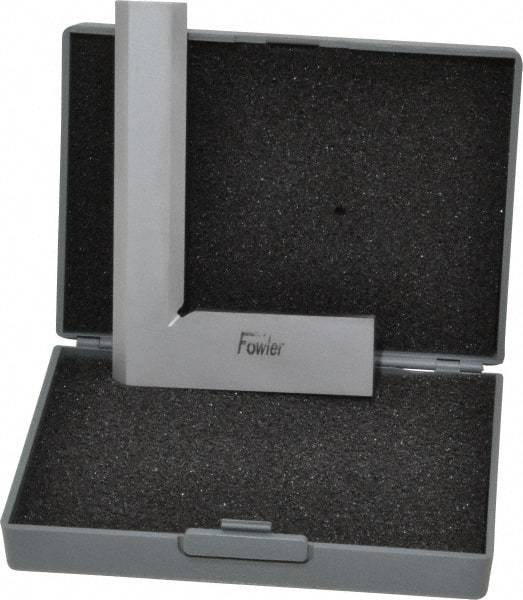 Fowler - 4" Blade Length, 3" Base Length Tool Steel Square - 0.0001" Accuracy, Beveled Edge - Benchmark Tooling