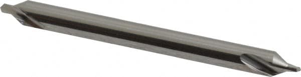 Made in USA - #1 Plain Cut 60° Incl Angle Solid Carbide Combo Drill & Countersink - Benchmark Tooling