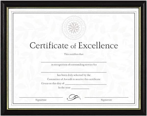 Dax - Black Document Holders-Certificate/Document - 11" High x 8-1/2" Wide - Benchmark Tooling