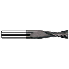 Square End Mill: 3/64'' Dia, 9/64'' LOC, 1/8'' Shank Dia, 1-1/2'' OAL, 2 Flutes, Solid Carbide Single End, Amorphous Diamond Finish, Upcut Flute, 20 ° Helix, Centercutting, RH Cut, RH Flute