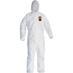 KleenGuard - Size XL Polypropylene General Purpose Coveralls - White, Zipper Closure, Elastic Cuffs, Elastic Ankles, Serged Seams - Benchmark Tooling