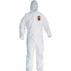 KleenGuard - Size 2XL Polypropylene General Purpose Coveralls - White, Zipper Closure, Elastic Cuffs, Elastic Ankles, Serged Seams - Benchmark Tooling