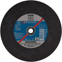 PFERD - 14" Aluminum Oxide Cutoff Wheel - 3/32" Thick, 1" Arbor, Use with Stationary Tools - Benchmark Tooling