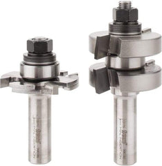 Freud - 1/4" Cut Diam, 1.3438" Length of Cut, 0 Flute Tongue & Groove Edge Profile Router Bit - Carbide-Tipped, 1/2" Shank Diam, 3-1/4" OAL, Proprietary Coating - Benchmark Tooling