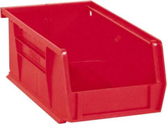 Durham - 7-7/16" Deep, Red Plastic Hang and Stack Bins - 3" High x 4-3/16" Wide x 7-7/16" Long - Benchmark Tooling