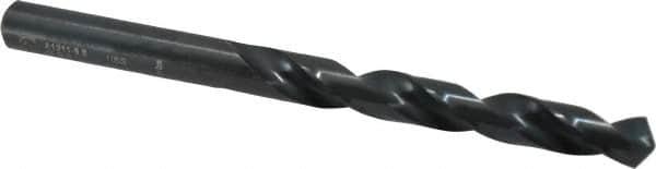 Walter-Titex - 9.8mm 118° High Speed Steel Jobber Drill - Oxide Finish, Right Hand Cut, Spiral Flute, Straight Shank, 5-15/64" OAL, Standard Point - Benchmark Tooling