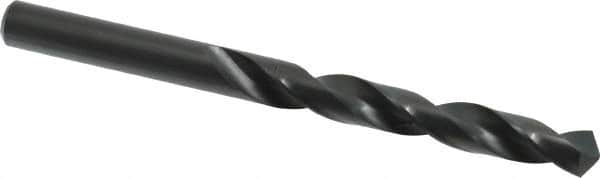 Walter-Titex - 10.5mm 118° High Speed Steel Jobber Drill - Oxide Finish, Right Hand Cut, Spiral Flute, Straight Shank, 5-15/64" OAL, Standard Point - Benchmark Tooling