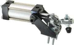 Gibraltar - 200 Lb Inner Hold Capacity, Vert Mount, Air Power Hold-Down Toggle Clamp - 1/8 NPT Port, 95° Bar Opening, 1.06" Height Under Bar - Benchmark Tooling