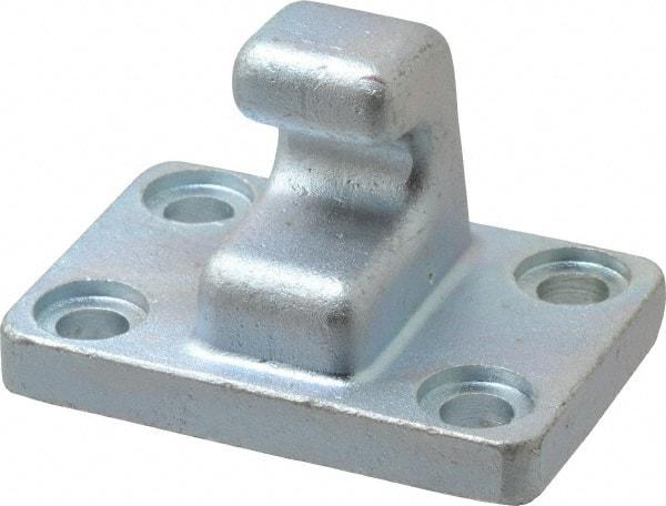 Gibraltar - 1 Lb Capacity, 0.41" Mounting Hole, Steel Clamp Latch Plate & Hook Assembly - 2.13" Base Length x 3.13" Base Width - Benchmark Tooling