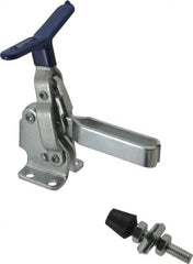 Gibraltar - 375 Lb Holding Capacity, Vertical Handle, Manual Hold Down Toggle Clamp - 62° Handle Movement, 115° Bar Opening, U-Bar, Flanged Base, Carbon Steel - Benchmark Tooling