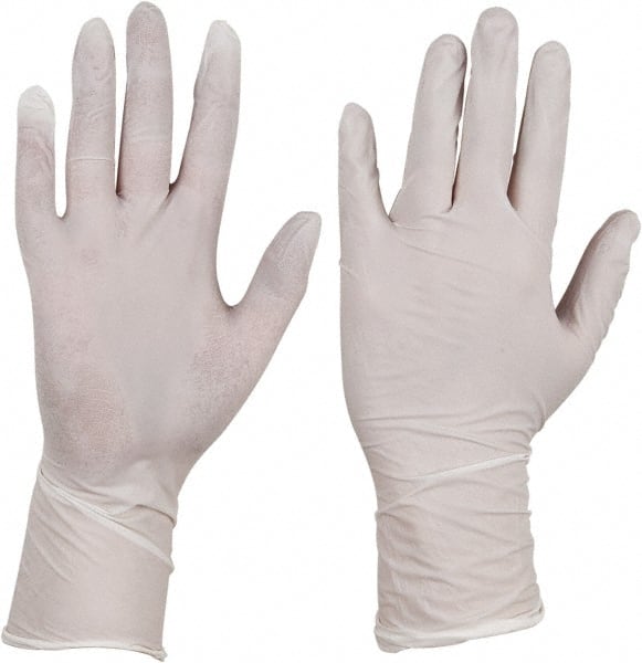 Disposable Gloves: Size Medium, 5 mil, Nitrile Natural, 12″ Length, Static Dissipative