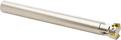 Seco - 94° Lead Angle, 25mm Min Cut Diam, 7mm Max Depth of Cut, Indexable Chamfer and Angle End Mill - 2 Inserts, XO.. 1204.. Insert Style, 200mm Overall Length, Through Coolant, Straight Shank - Benchmark Tooling