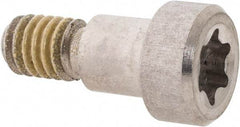 Made in USA - 3/8" Shoulder Diam x 3/8" Shoulder Length, 5/16-18 UNC, Torx Shoulder Screw - 300 Stainless Steel with Nylon Locking Patch, Uncoated, 9/16" Head Diam - Benchmark Tooling