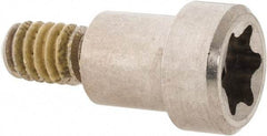 Made in USA - 3/8" Shoulder Diam x 3/8" Shoulder Length, 1/4-20 UNC, Torx Shoulder Screw - 300 Stainless Steel with Nylon Locking Patch, Uncoated, 1/2" Head Diam - Benchmark Tooling