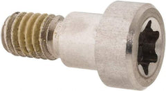 Made in USA - 3/8" Shoulder Diam x 5/16" Shoulder Length, 5/16-18 UNC, Torx Shoulder Screw - 300 Stainless Steel with Nylon Locking Patch, Uncoated, 9/16" Head Diam - Benchmark Tooling