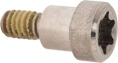 Made in USA - 3/8" Shoulder Diam x 5/16" Shoulder Length, 1/4-20 UNC, Torx Shoulder Screw - 300 Stainless Steel with Nylon Locking Patch, Uncoated, 1/2" Head Diam - Benchmark Tooling