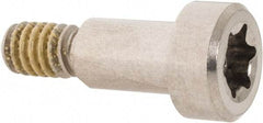 Made in USA - 5/16" Shoulder Diam x 1/2" Shoulder Length, 1/4-20 UNC, Torx Shoulder Screw - 300 Stainless Steel with Nylon Locking Patch, Uncoated, 1/2" Head Diam - Benchmark Tooling