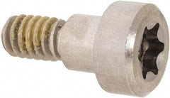 Made in USA - 5/16" Shoulder Diam x 1/4" Shoulder Length, 1/4-20 UNC, Torx Shoulder Screw - 300 Stainless Steel with Nylon Locking Patch, Uncoated, 1/2" Head Diam - Benchmark Tooling
