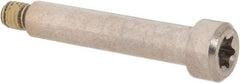 Made in USA - 1/4" Shoulder Diam x 1-1/4" Shoulder Length, #10-32 UNF, Torx Shoulder Screw - 300 Stainless Steel with Nylon Locking Patch, Uncoated, 3/8" Head Diam - Benchmark Tooling
