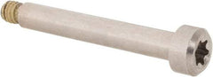 Made in USA - 3/16" Shoulder Diam x 1-1/4" Shoulder Length, #8-32 UNC, Torx Shoulder Screw - 300 Stainless Steel with Nylon Locking Patch, Uncoated, 5/16" Head Diam - Benchmark Tooling