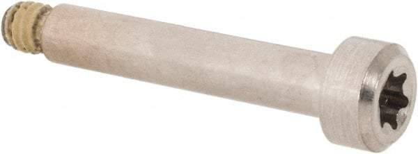 Made in USA - 3/16" Shoulder Diam x 1" Shoulder Length, #8-32 UNC, Torx Shoulder Screw - 300 Stainless Steel with Nylon Locking Patch, Uncoated, 5/16" Head Diam - Benchmark Tooling