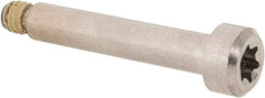 Made in USA - 3/16" Shoulder Diam x 1" Shoulder Length, #8-32 UNC, Torx Shoulder Screw - 300 Stainless Steel with Nylon Locking Patch, Uncoated, 5/16" Head Diam - Benchmark Tooling