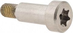 Made in USA - 1/2" Shoulder Diam x 1" Shoulder Length, 3/8-16 UNC, Torx Shoulder Screw - 300 Stainless Steel with Nylon Locking Patch, Uncoated, 3/4" Head Diam - Benchmark Tooling