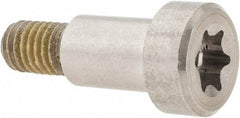 Made in USA - 1/2" Shoulder Diam x 3/4" Shoulder Length, 3/8-16 UNC, Torx Shoulder Screw - 300 Stainless Steel with Nylon Locking Patch, Uncoated, 3/4" Head Diam - Benchmark Tooling