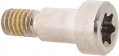 Made in USA - 3/8" Shoulder Diam x 1/2" Shoulder Length, 5/16-18 UNC, Torx Shoulder Screw - 300 Stainless Steel with Nylon Locking Patch, Uncoated, 9/16" Head Diam - Benchmark Tooling