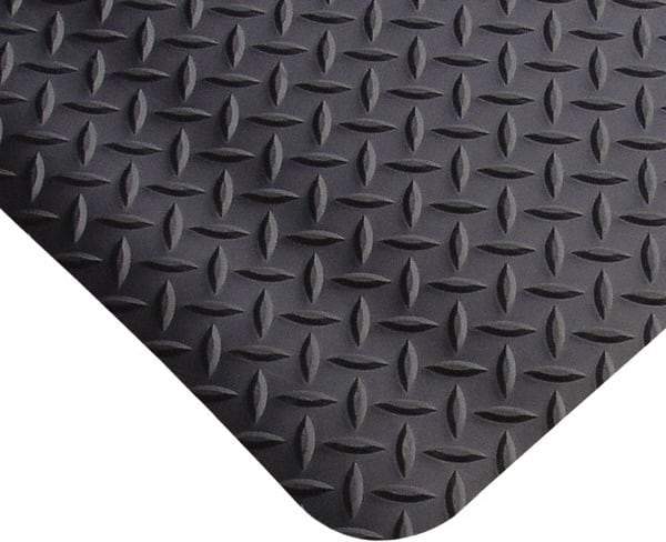 PRO-SAFE - 16' Long x 3' Wide, Dry Environment, Anti-Fatigue Matting - Black, Vinyl with Vinyl Sponge Base, Beveled on 4 Sides - Benchmark Tooling