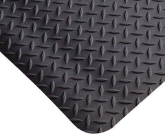 PRO-SAFE - 2' Long x 4' Wide, Dry Environment, Anti-Fatigue Matting - Black, Vinyl with Vinyl Sponge Base, Beveled on 4 Sides - Benchmark Tooling