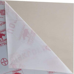 Made in USA - 1/8" Thick x 4' Wide x 4' Long, Polycarbonate Sheet - Gray, Rockwell R-118 Hardness, ±10% Tolerance - Benchmark Tooling