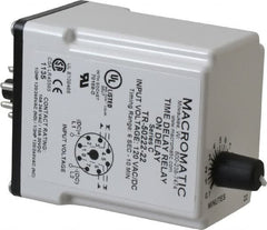 Macromatic - 8 Pin, 10 min Delay, Multiple Range DPDT Time Delay Relay - 10 Contact Amp, 120 VAC/VDC, Knob - Benchmark Tooling