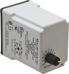 Macromatic - 8 Pin, Multiple Range DPDT Time Delay Relay - 10 Contact Amp, 24 VAC/VDC, Knob - Benchmark Tooling