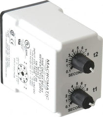 Macromatic - 8 Pin, Multiple Range DPDT Time Delay Relay - 10 Contact Amp, 120 VAC/VDC, Knob - Benchmark Tooling