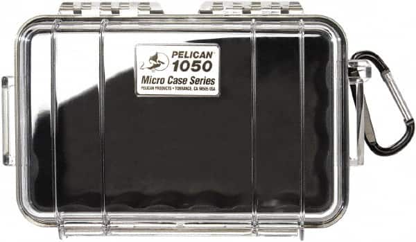 Pelican Products, Inc. - 5-1/16" Wide x 3-1/8" High, Clamshell Hard Case - Clear/Black, Polycarbonate - Benchmark Tooling