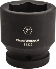 GearWrench - 1" Drive 3-5/8" Standard Impact Socket - 6 Points, 4-1/3" OAL - Benchmark Tooling