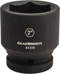 GearWrench - 1" Drive 4-1/4" Standard Impact Socket - 6 Points, 4-21/29" OAL - Benchmark Tooling