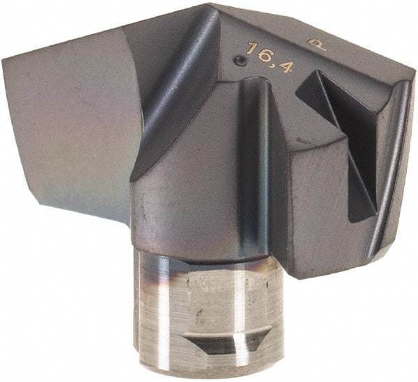 Iscar - Series ICP, 16.41mm Diam Grade IC908 140° Replaceable Drill Tip - Carbide, TiAlN Finish, 16 Seat Size - Benchmark Tooling