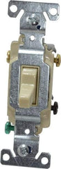 Cooper Wiring Devices - 3 Pole, 120 to 277 VAC, 20 Amp, Commercial Grade, Toggle, Wall and Dimmer Light Switch - 1.3 Inch Wide x 4.2 Inch High, Fluorescent - Benchmark Tooling