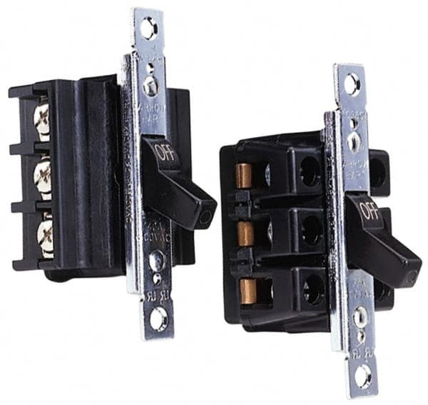 Cooper Wiring Devices - 2 Poles, 40 Amp, DPST, NEMA, Open Toggle Manual Motor Starter - 44.2mm Wide x 42.16mm Deep x 95.25mm High, 15 hp, CSA C22.2 No. 14, NEMA 1 & UL 508 - Benchmark Tooling