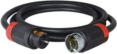 Cooper Wiring Devices - 50', 6/4 Gauge/Conductors, Black Industrial Extension Cord - 1 Receptacle, 50 Amps, 125/250 VAC, UL SOOW, NEMA 14-30R - Benchmark Tooling