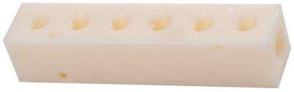 Made in USA - 1/4" Inlet, 1/8" Outlet Manifold - 4-3/4" Long x 1" Wide x 1" High, 0.17" Mount Hole, 2 Inlet Ports, 6 Outlet Ports - Benchmark Tooling