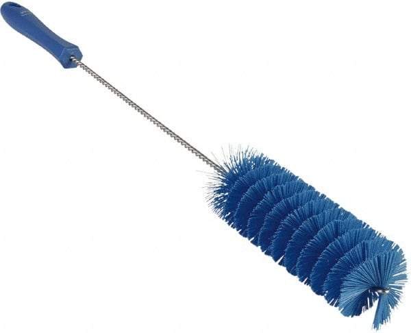 Vikan - 2" Diam Polyester Valve Brush - 19-5/8" OAL, 5-15/16" Head Length, Polypropylene & Stainless Steel Handle - Benchmark Tooling