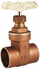Legend Valve - 3/4" Pipe, Class 200, Sweat Brass Solid Wedge Gate Valve - 200 WOG, 1 WSP, Bolted Bonnet, For Use with Potable Water Applications - Benchmark Tooling