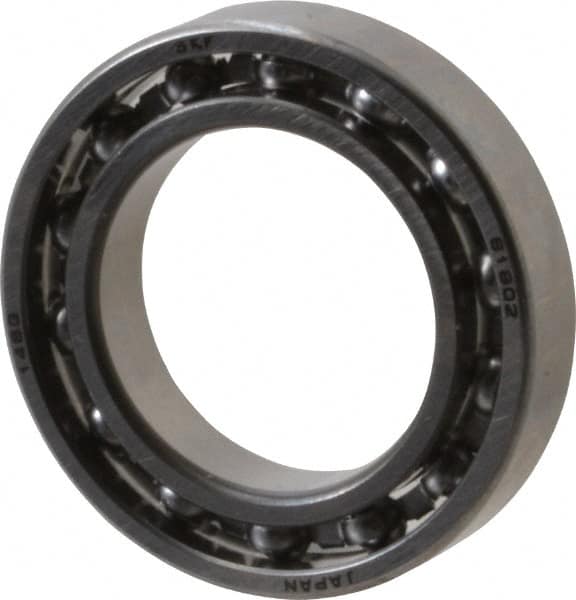 SKF - 15mm Bore Diam, 24mm OD, Open Thin Section Radial Ball Bearing - 5mm Wide, 1 Row, Round Bore, 180 Lb Static Capacity, 351 Lb Dynamic Capacity - Benchmark Tooling