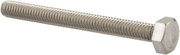 Value Collection - M4x0.70mm Metric Coarse, 40mm Length Under Head Hex Head Cap Screw - Fully Threaded, Grade 18-8 & Austenitic A2 Stainless Steel, Uncoated, 7mm Hex - Benchmark Tooling