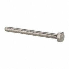 Value Collection - M4x0.70mm Metric Coarse, 50mm Length Under Head Hex Head Cap Screw - Fully Threaded, Grade 18-8 & Austenitic A2 Stainless Steel, Uncoated, 7mm Hex - Benchmark Tooling